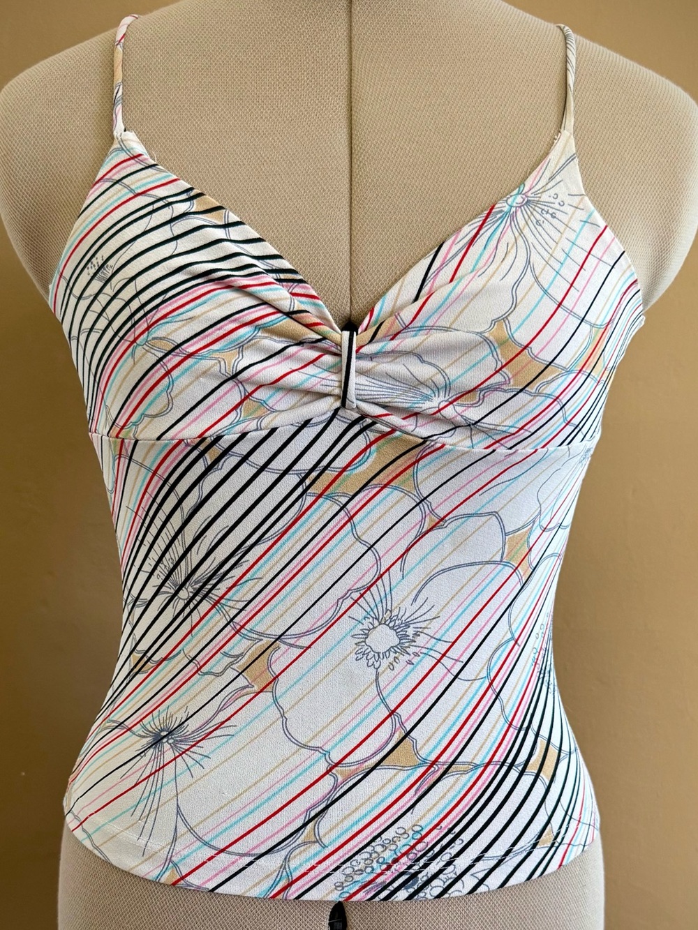 Most Adorable Print Spaghetti cross-back Strap Tank